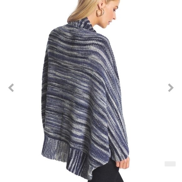 Chicos Cozy Crocheted Metallic Knit Colleen Cocoon Cardigan Sweater - Picture 3 of 10